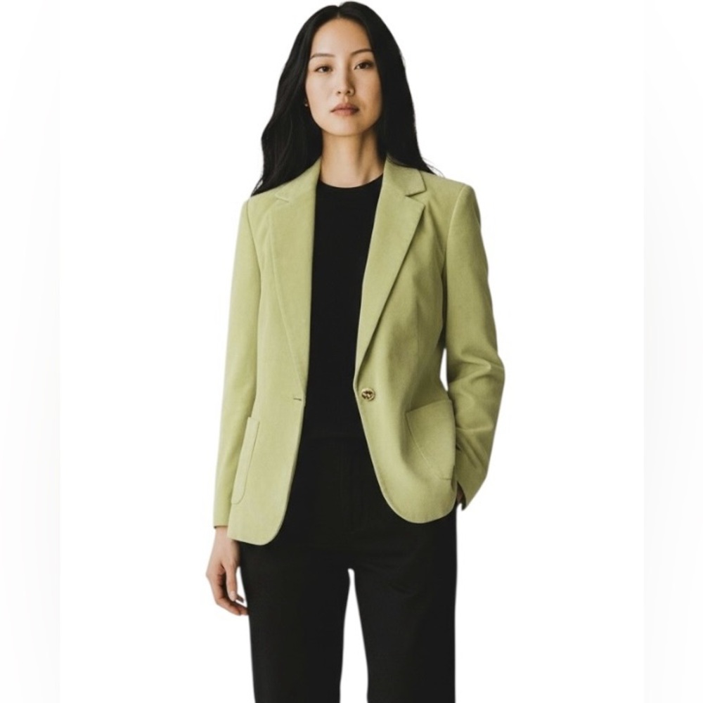Dana Buchman Green Corduroy Blazer
